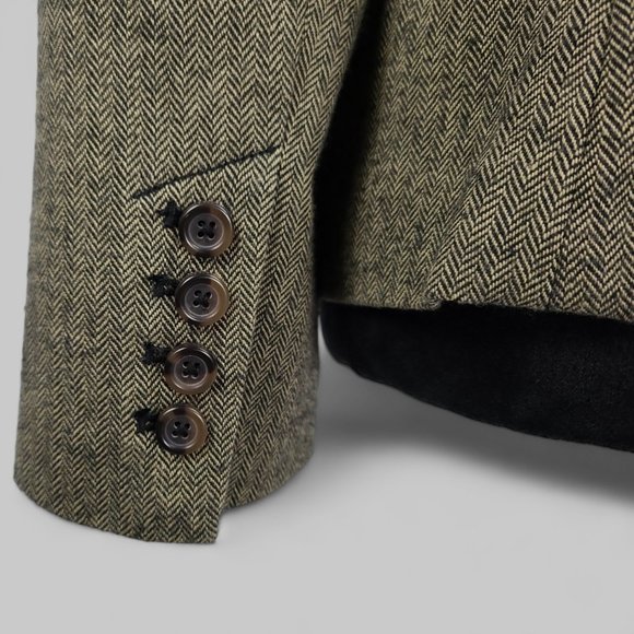 Gap Womens Blazer Herringbone Academia Blazer Jacket Brown Sz 4 - Picture 6 of 10